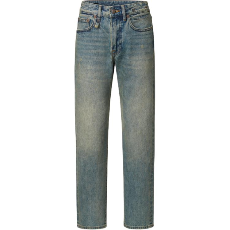 Прямые джинсы R13 с аппликацией логотипа, цвет грязный индиго
Прямые джинсы R13 с аппликацией логотипа, цвет грязный индиго