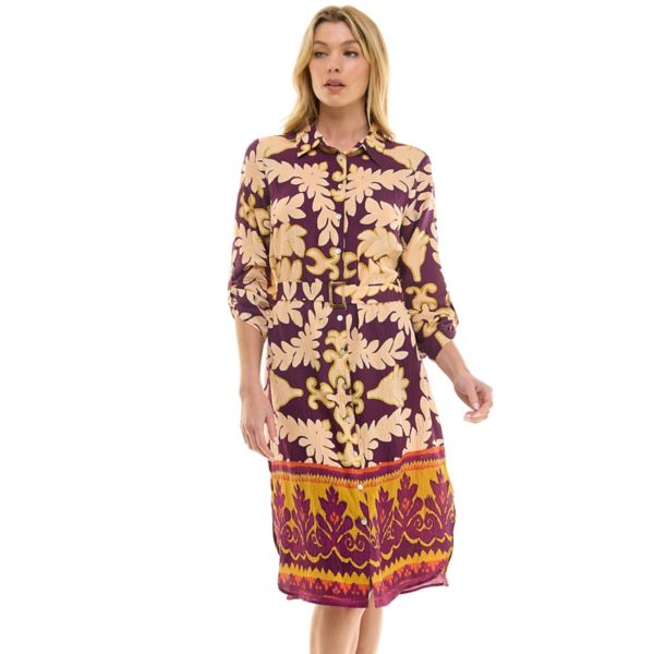 Женское платье-рубашка с пуговицами спереди Figueroa & Flower, цвет eggplant
Женское платье-рубашка с пуговицами спереди Figueroa & Flower, цвет eggplant