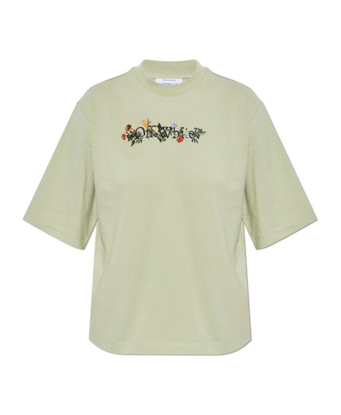 Футболка с логотипом Off White, зеленый
Футболка с логотипом Off White, зеленый