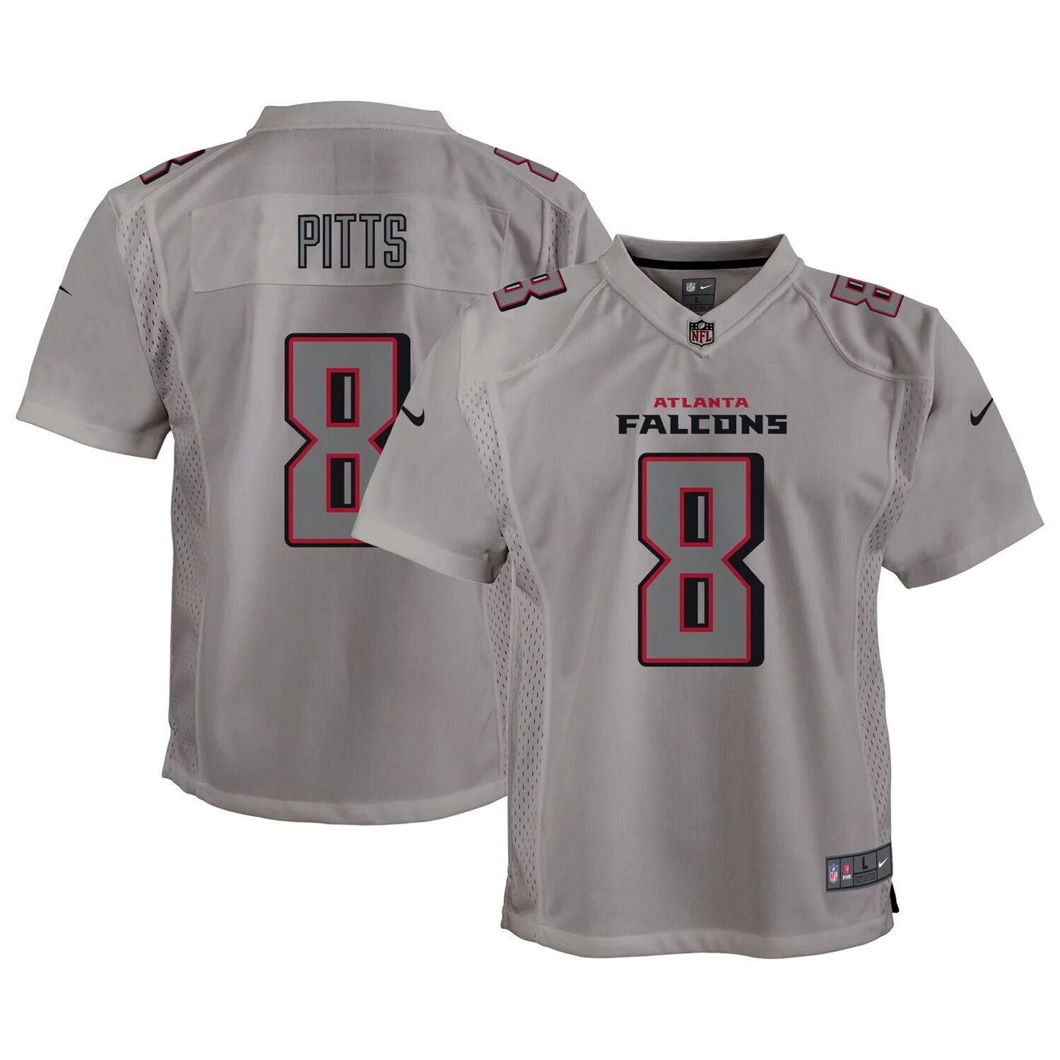Молодежный джерси Nike Kyle Pitts Grey Atlanta Falcons Атмосфера игры Nike
Молодежный джерси Nike Kyle Pitts Grey Atlanta Falcons Атмосфера игры Nike
