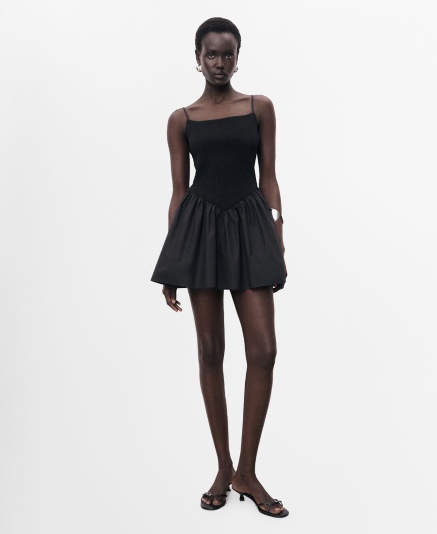 Женское комбинированное платье со сборками MANGO, Black
Женское комбинированное платье со сборками MANGO, Black