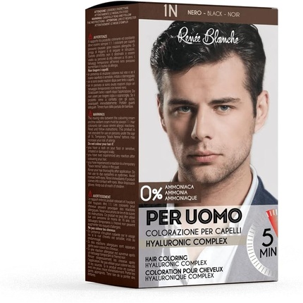 Renee Blanche Man 1N Черный Шампунь Окрашивание 
Renee Blanche Man 1N Черный Шампунь Окрашивание