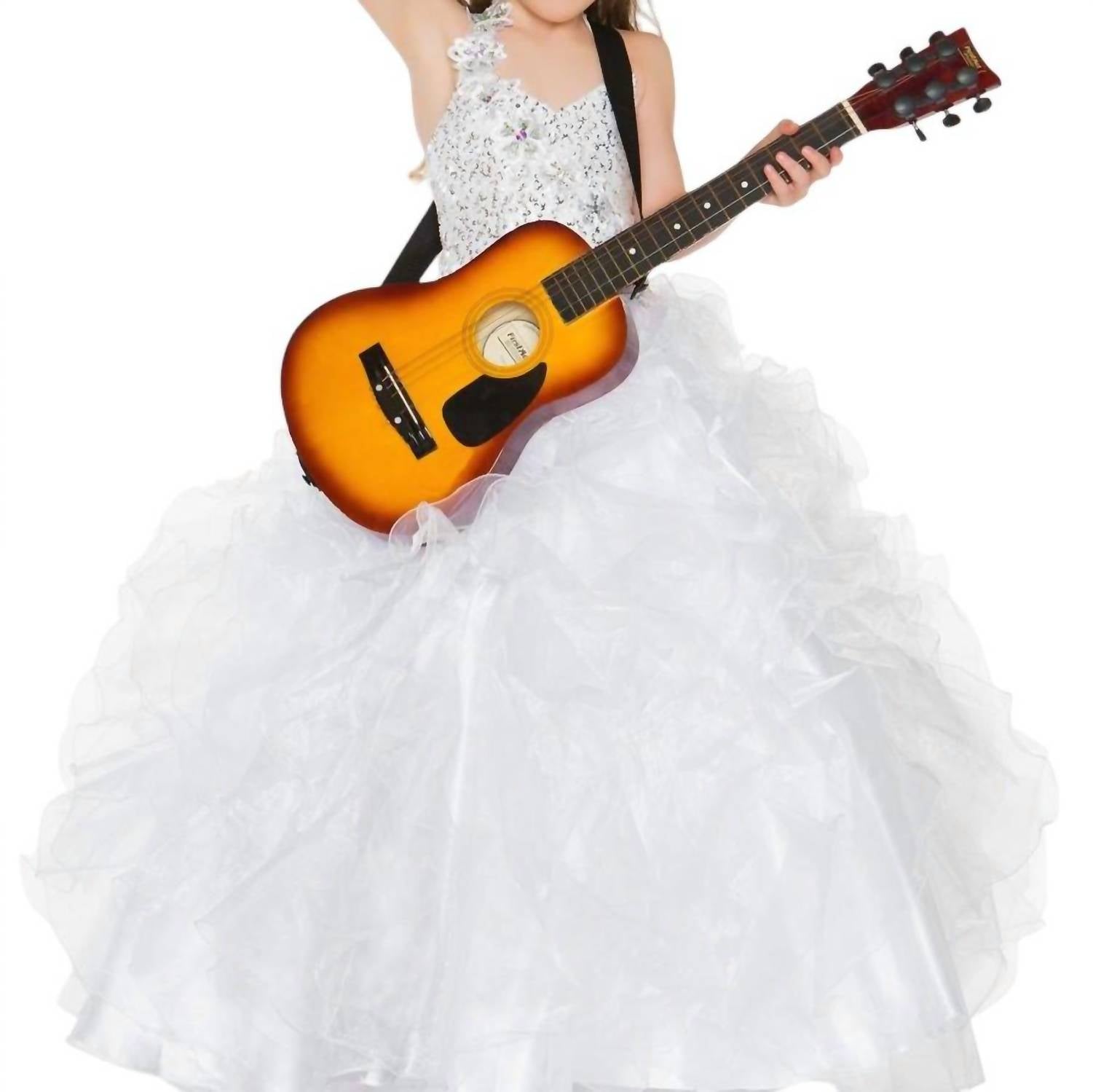 Платье для девочек с оборками и бисером в белом/серебристом цвете Mac Duggal
Платье для девочек с оборками и бисером в белом/серебристом цвете Mac Duggal