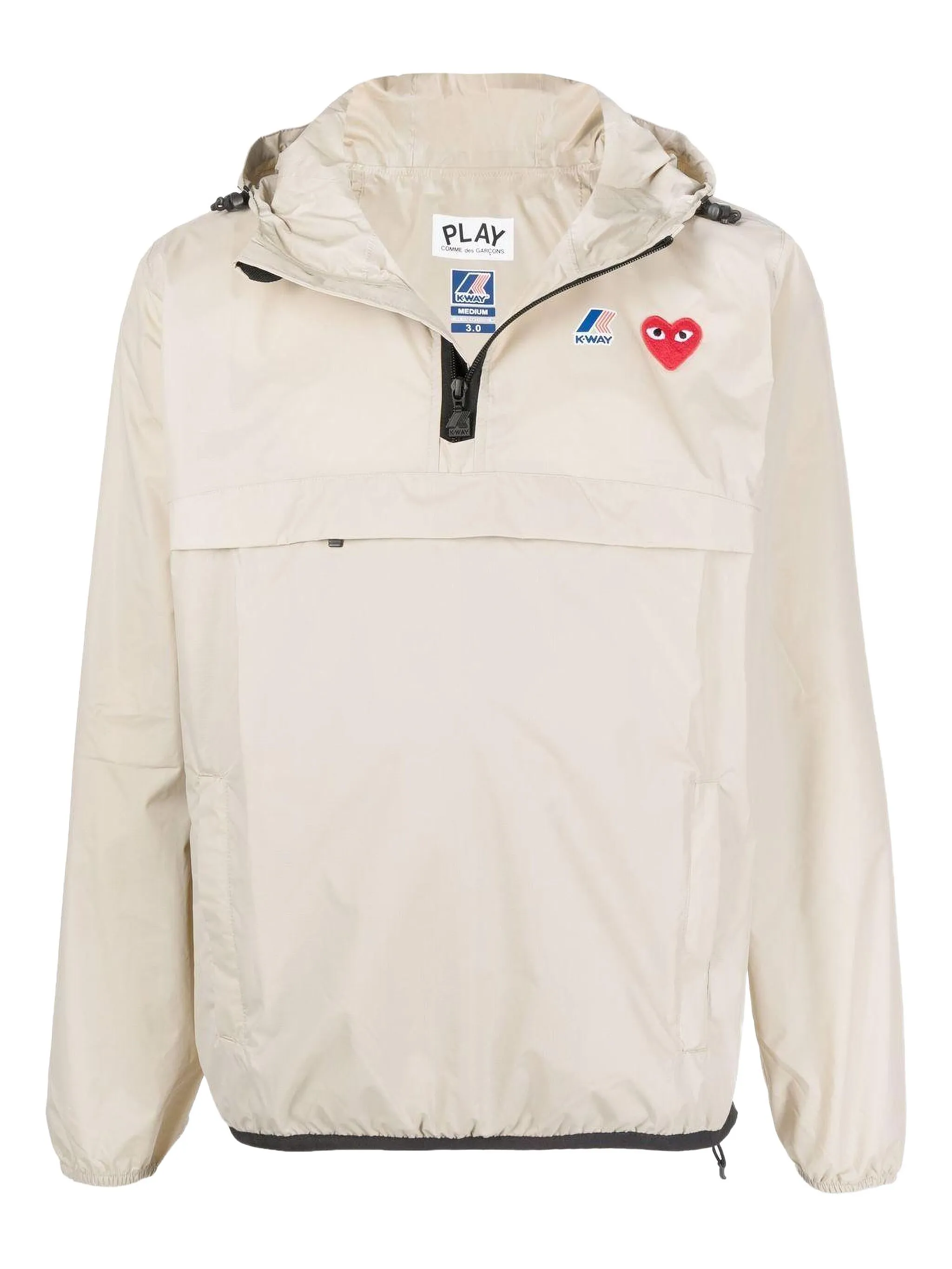 Ветровка с логотипом X K-Way в виде сердца Comme Des Garçons Play, бежевый
Ветровка с логотипом X K-Way в виде сердца Comme Des Garçons Play, бежевый