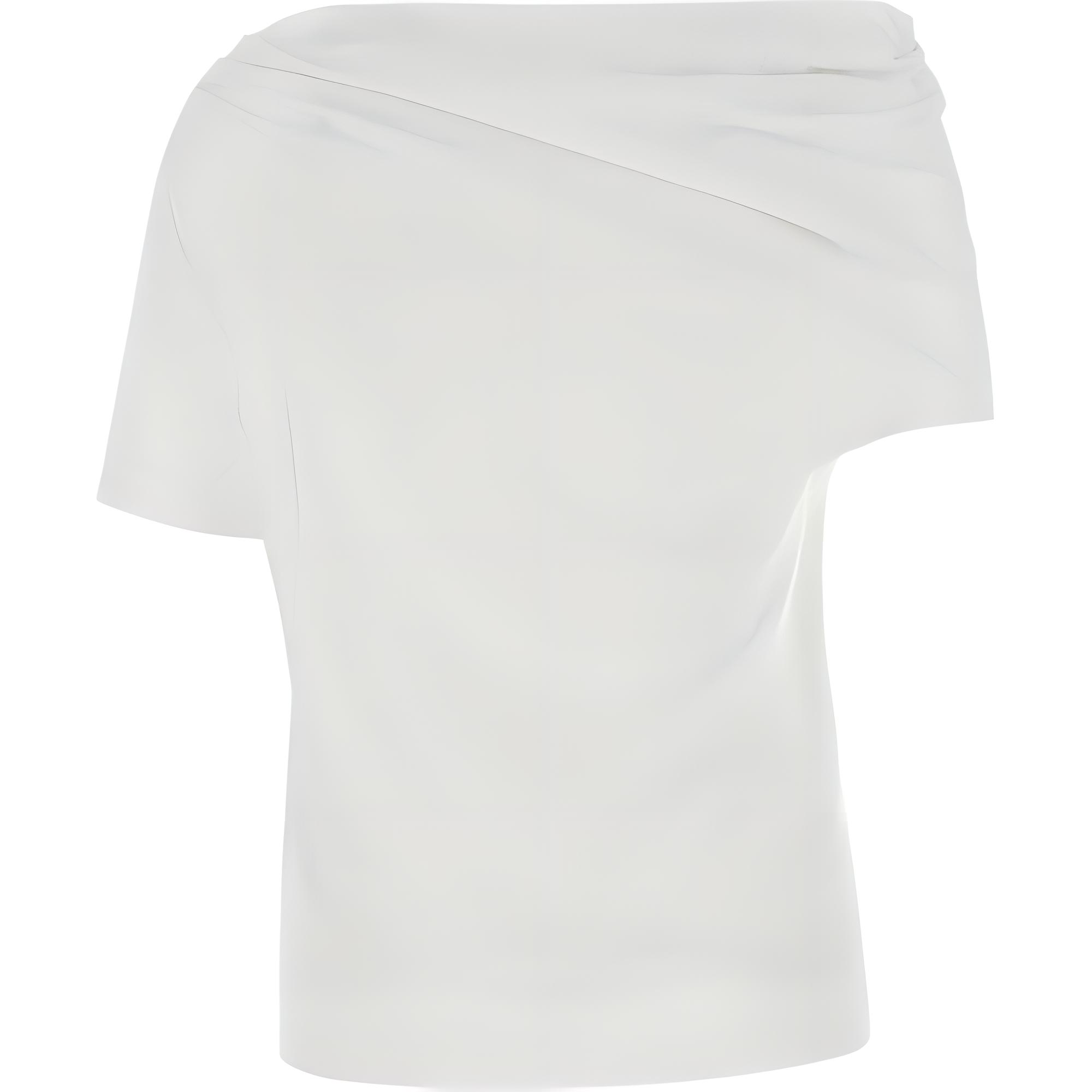 Асимметричная футболка с драпированным воротником Givenchy, белый
Асимметричная футболка с драпированным воротником Givenchy, белый