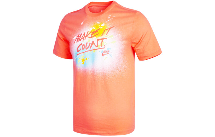 Футболка мужская оранжевая Nike, оранжевый 
Футболка мужская оранжевая Nike, оранжевый