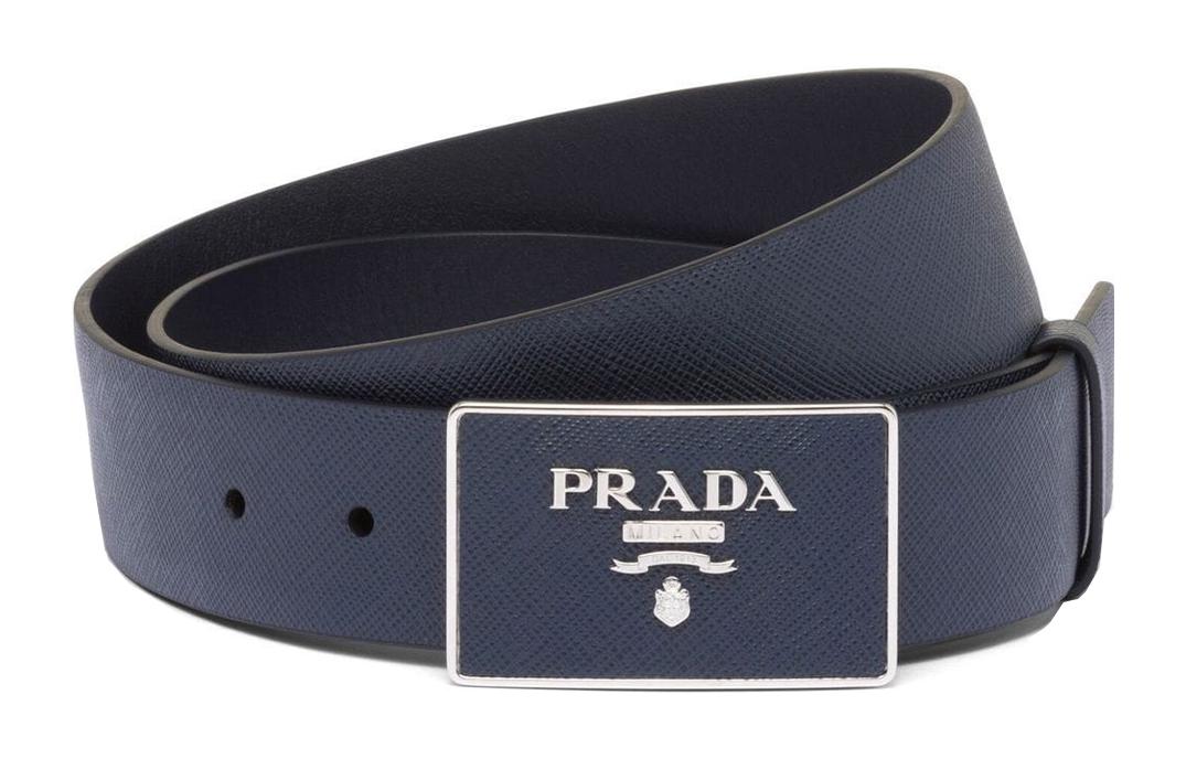 Ремень из кожи Saffiano PRADA, темно-синий
Ремень из кожи Saffiano PRADA, темно-синий