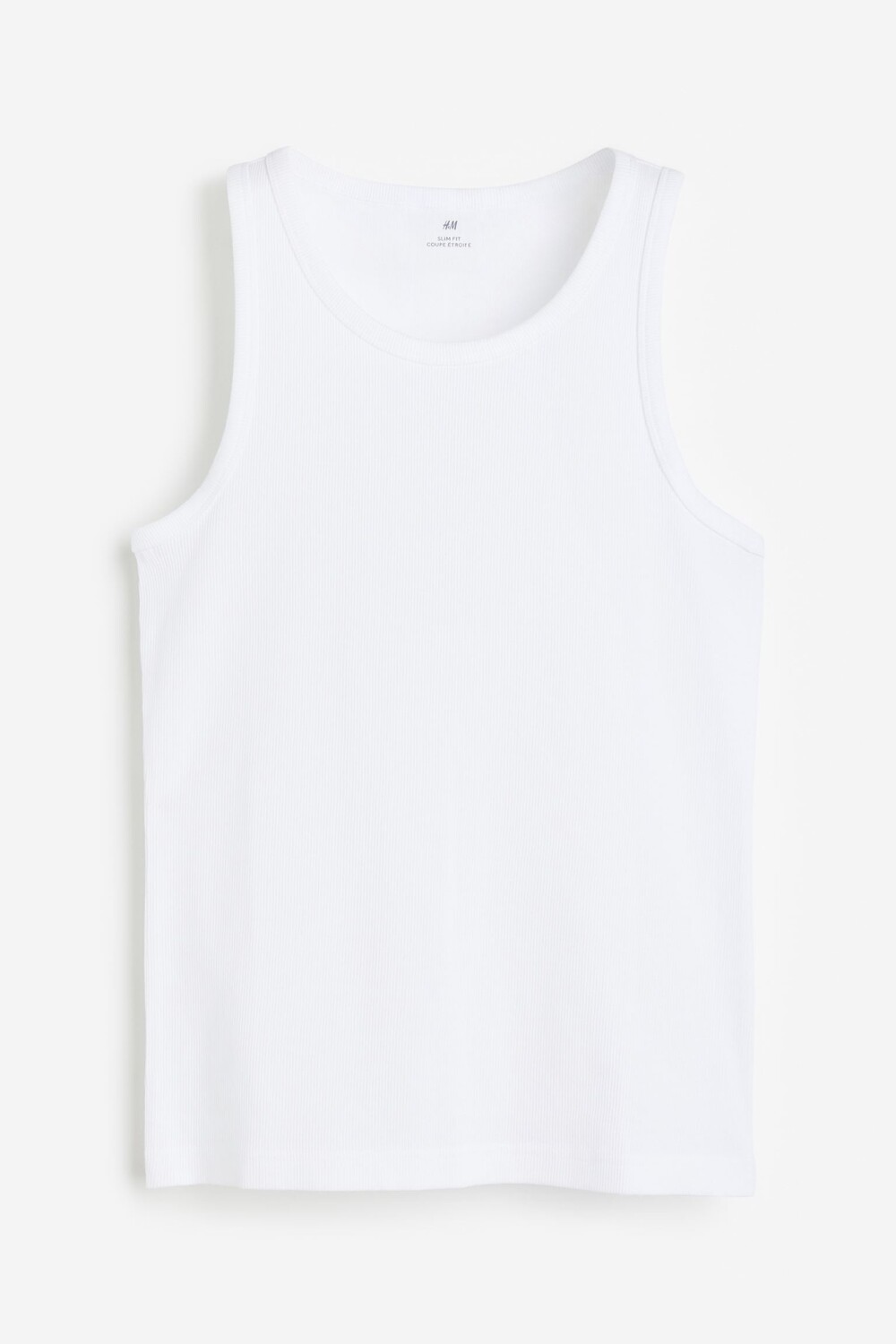 Майка H&M Slim Fit Ribbed Tank, белый
Майка H&M Slim Fit Ribbed Tank, белый