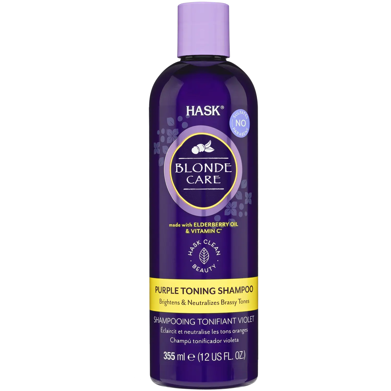 Hask Blonde Care Purple шампунь для светлых волос, 355 мл
Hask Blonde Care Purple шампунь для светлых волос, 355 мл