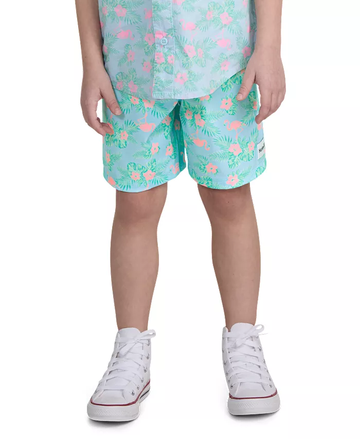 Плавки с принтом фламинго на резинке для мальчиков Big Boys Hurley, синий
Плавки с принтом фламинго на резинке для мальчиков Big Boys Hurley, синий