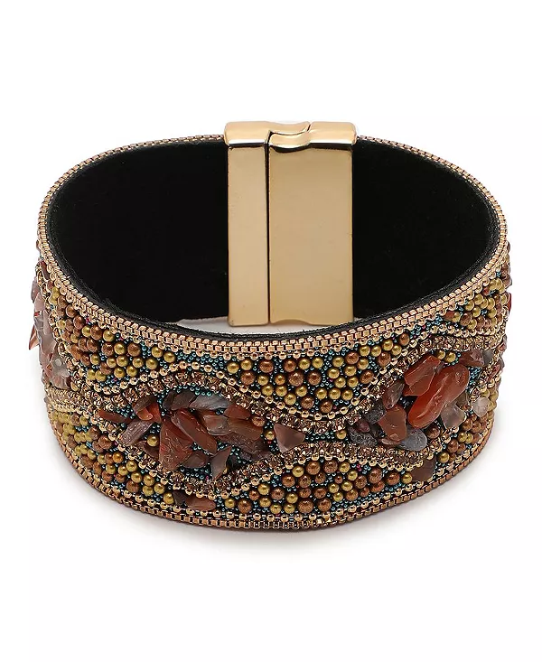 Женский кожаный браслет с золотым декором Sohi, brown
Женский кожаный браслет с золотым декором Sohi, brown