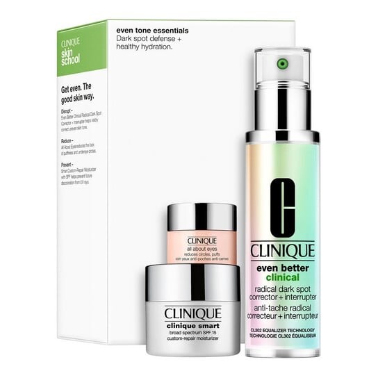 Подарочный набор для ухода за кожей, 3 шт. Clinique, Even Tone Essentials
Подарочный набор для ухода за кожей, 3 шт. Clinique, Even Tone Essentials