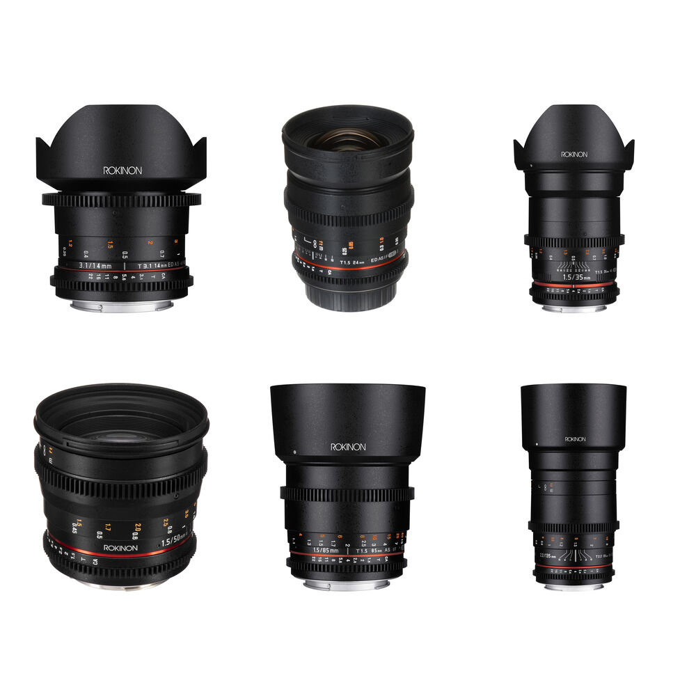 Комплект объективов Rokinon Cine DS 6 с креплением Canon EF
Комплект объективов Rokinon Cine DS 6 с креплением Canon EF