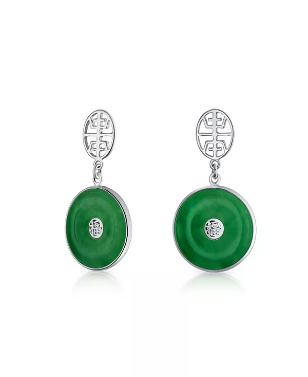 Серьги-Подвески из зеленого нефрита в азиатском стиле, серебро 14 карат, позолоченное Bling Jewelry, silver
Серьги-Подвески из зеленого нефрита в азиатском стиле, серебро 14 карат, позолоченное Bling Jewelry, silver