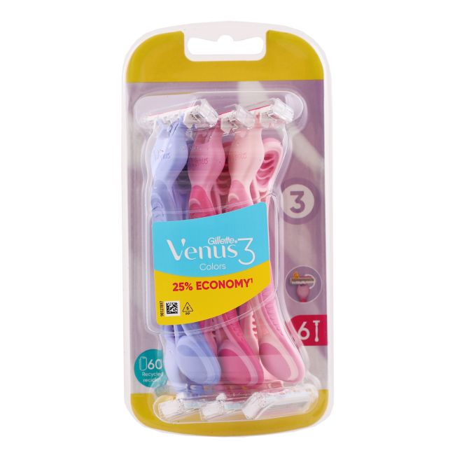 Одноразовые бритвы Venus 3 (6 шт.) Gillette 
Одноразовые бритвы Venus 3 (6 шт.) Gillette