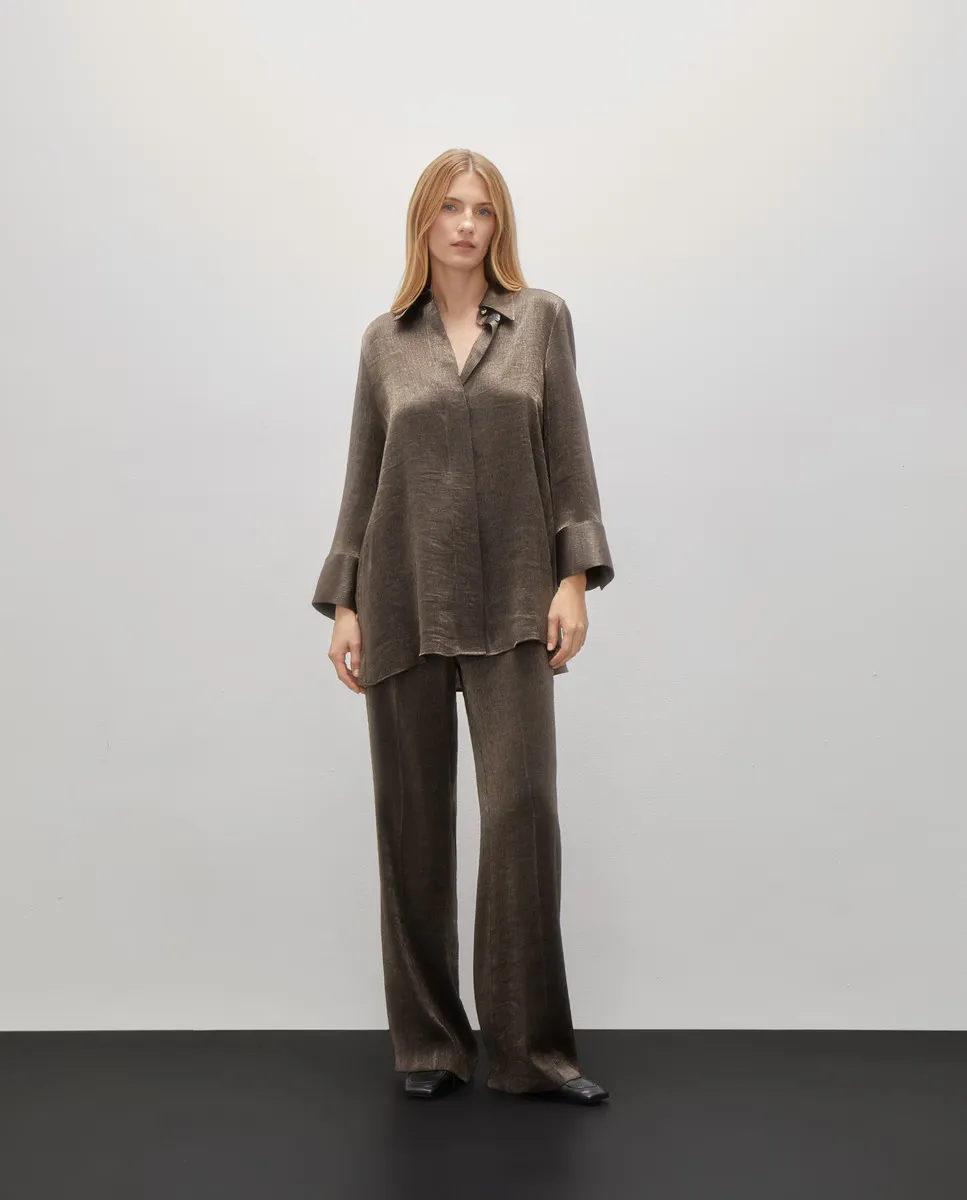 Широкие женские брюки из ламе Woman Limited El Corte Inglés, золотой
Широкие женские брюки из ламе Woman Limited El Corte Inglés, золотой