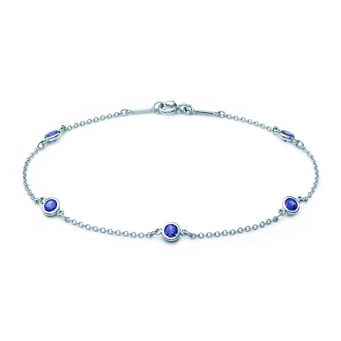 Браслет Tiffany & Co. Elsa Peretti Color by the Yard, платина/сапфир 
Браслет Tiffany & Co. Elsa Peretti Color by the Yard, платина/сапфир