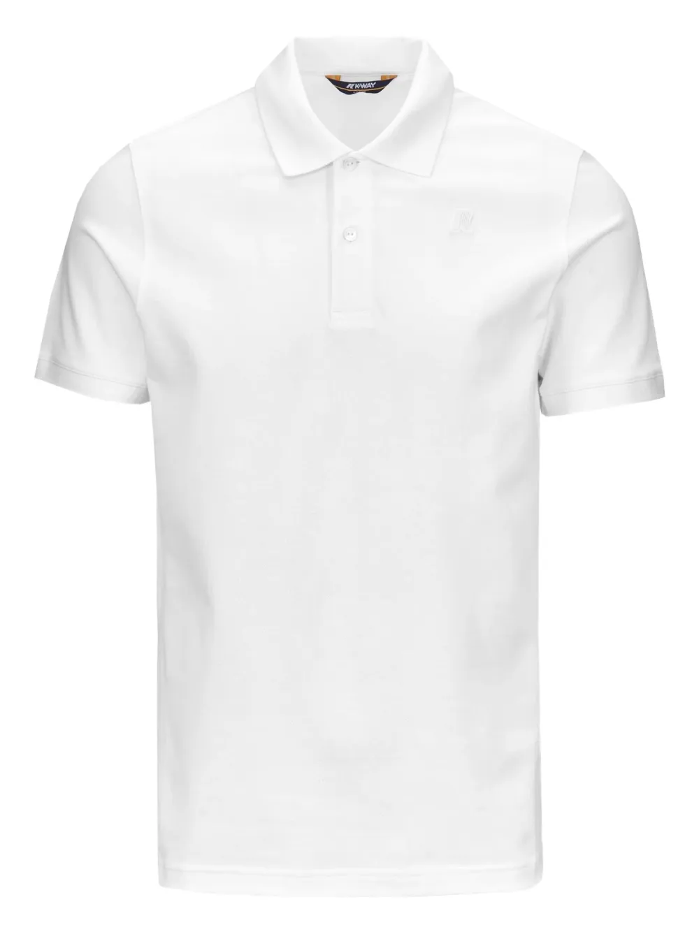 Рубашка-поло с ребристой отделкой K-Way, белый 
Рубашка-поло с ребристой отделкой K-Way, белый