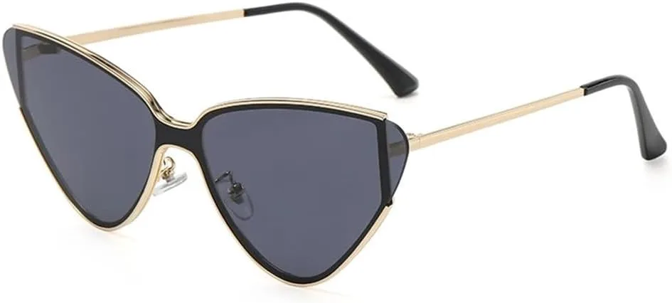 Металлические солнцезащитные очки «кошачий глаз» для женщин и мужчин, цельные солнцезащитные очки, модные, в стиле стимпанк, золотисто-черные UJNHGQ, Black
Металлические солнцезащитные очки «кошачий глаз» для женщин и мужчин, цельные солнцезащитные очки, модные, в стиле стимпанк, золотисто-черные UJNHGQ, Black