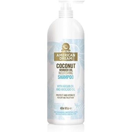 Питательный шампунь Coconut Wonder Oil с аргановым маслом и маслом авокадо American Dream
Питательный шампунь Coconut Wonder Oil с аргановым маслом и маслом авокадо American Dream