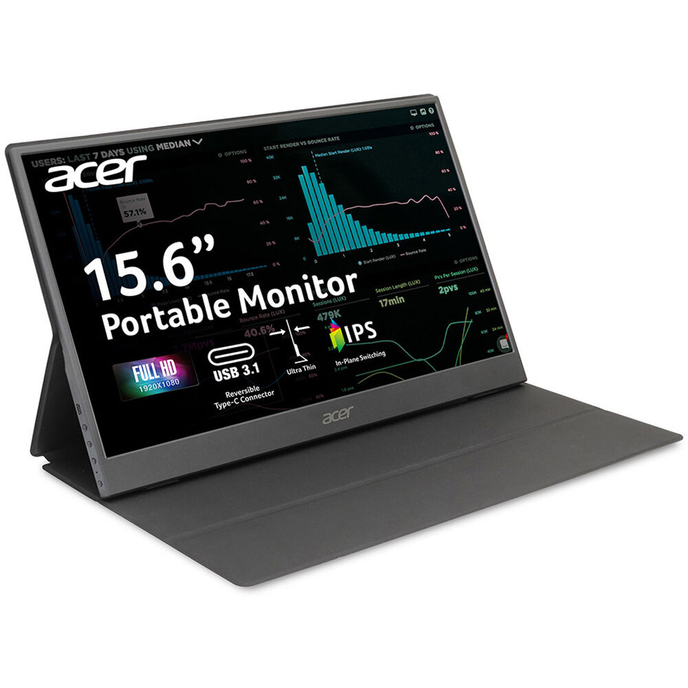 Acer PM161QB 15,6-дюймовый портативный IPS-монитор
Acer PM161QB 15,6-дюймовый портативный IPS-монитор