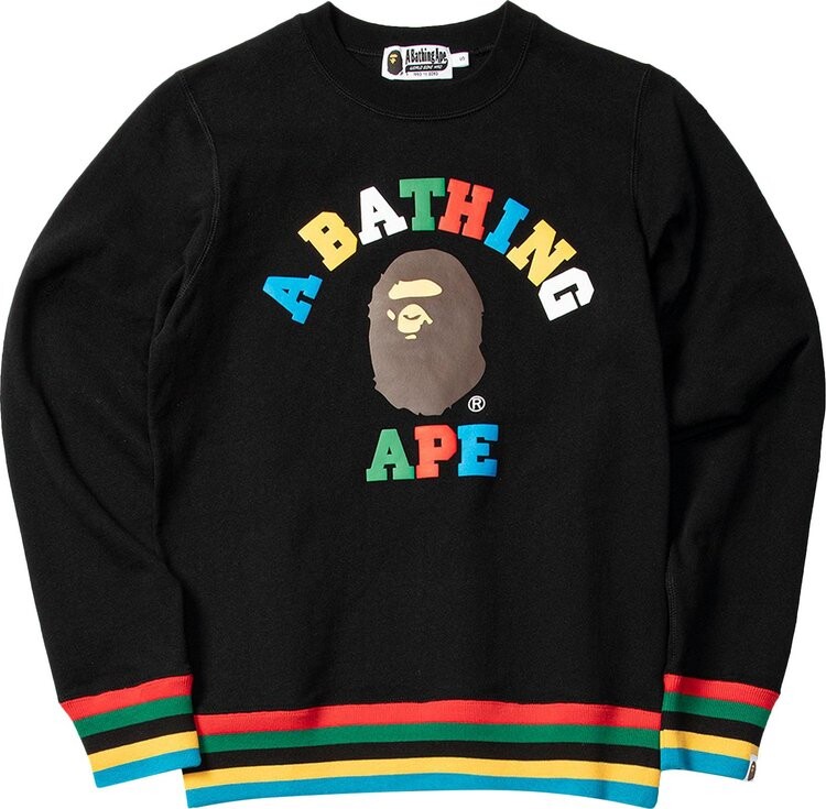 Толстовка BAPE College Line Rib Crewneck 'Black', черный
Толстовка BAPE College Line Rib Crewneck 'Black', черный