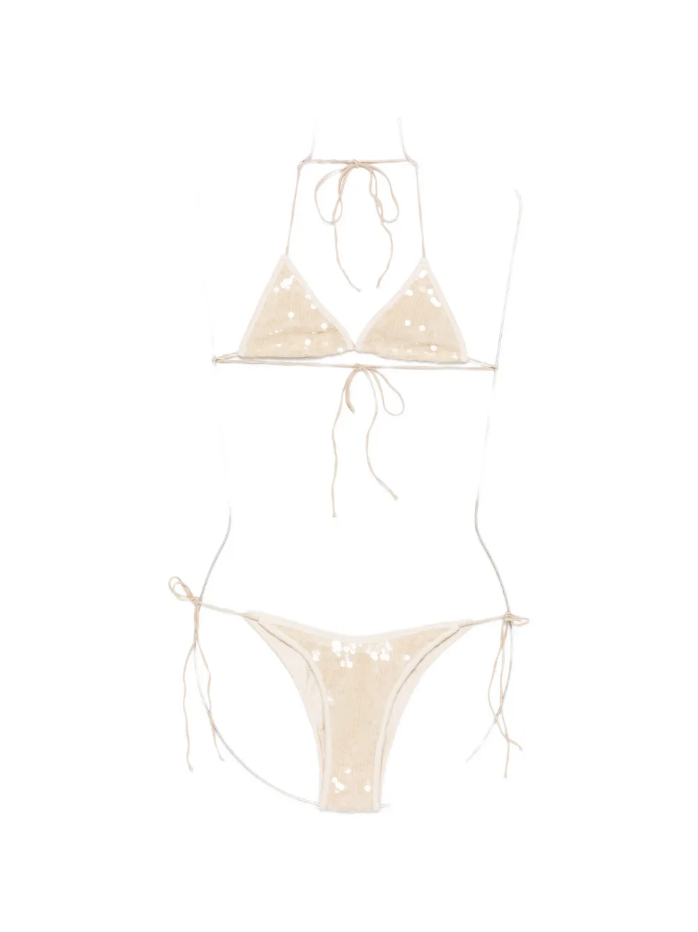 Бикини, украшенное пайетками Oseree, бежевый
Бикини, украшенное пайетками Oseree, бежевый