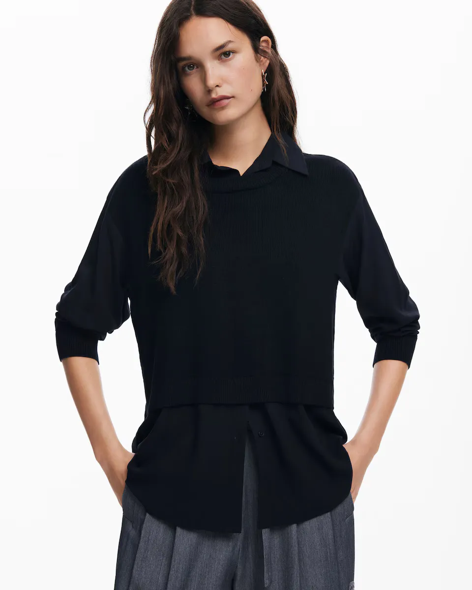 Женская трикотажная комбо рубашка Desigual, чёрный
Женская трикотажная комбо рубашка Desigual, чёрный