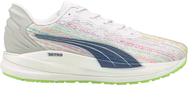 Кроссовки Puma Magnify Nitro SP White Sunblaze Green Glare, белый
Кроссовки Puma Magnify Nitro SP White Sunblaze Green Glare, белый