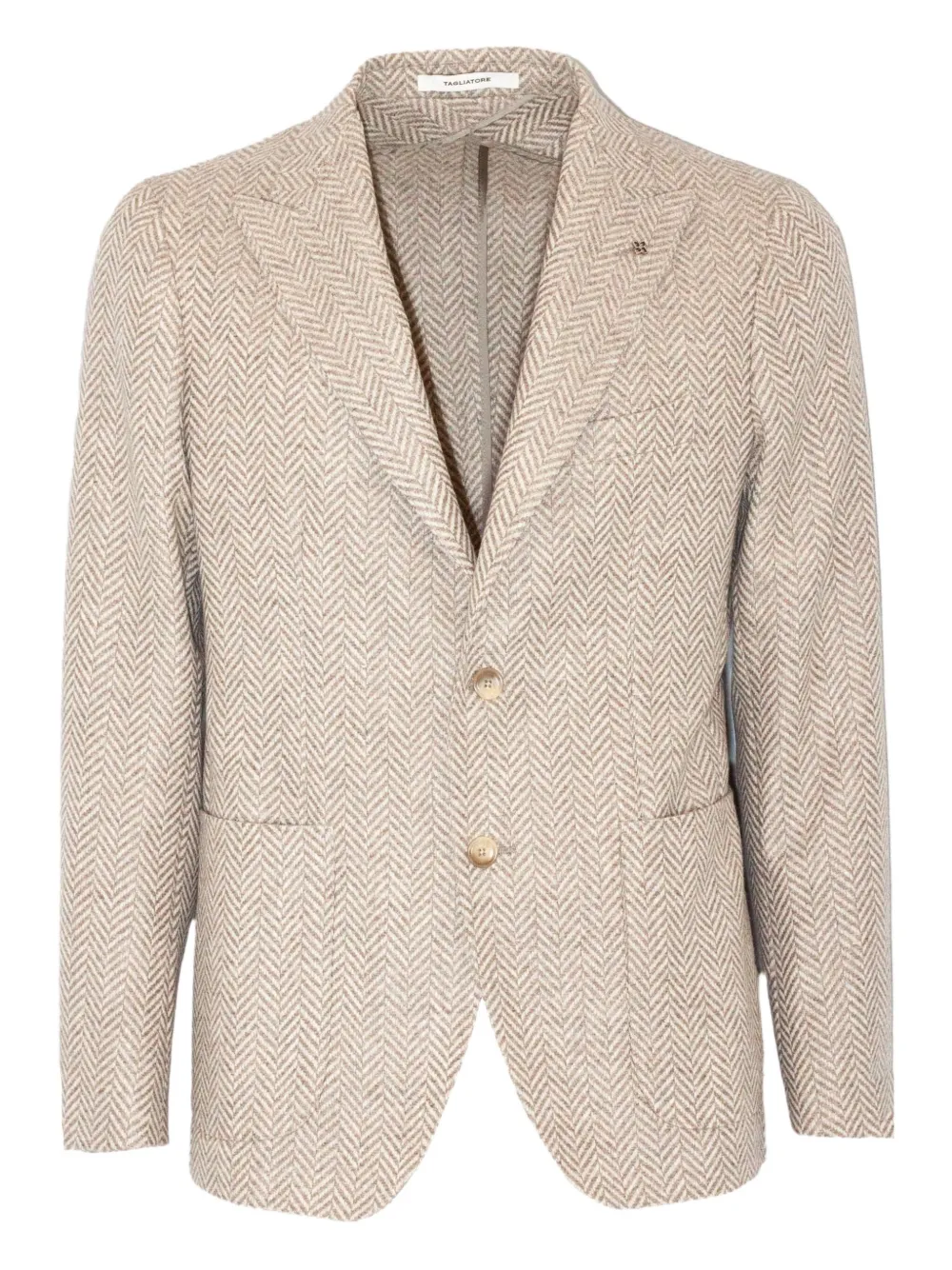 Однобортный пиджак с елочным узором Tagliatore, нейтральный
Однобортный пиджак с елочным узором Tagliatore, нейтральный