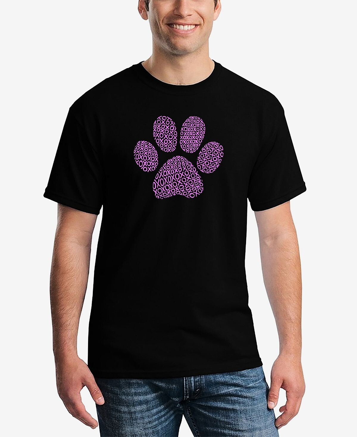 Мужская футболка с коротким рукавом xoxo dog paw word art LA Pop Art, черный
Мужская футболка с коротким рукавом xoxo dog paw word art LA Pop Art, черный