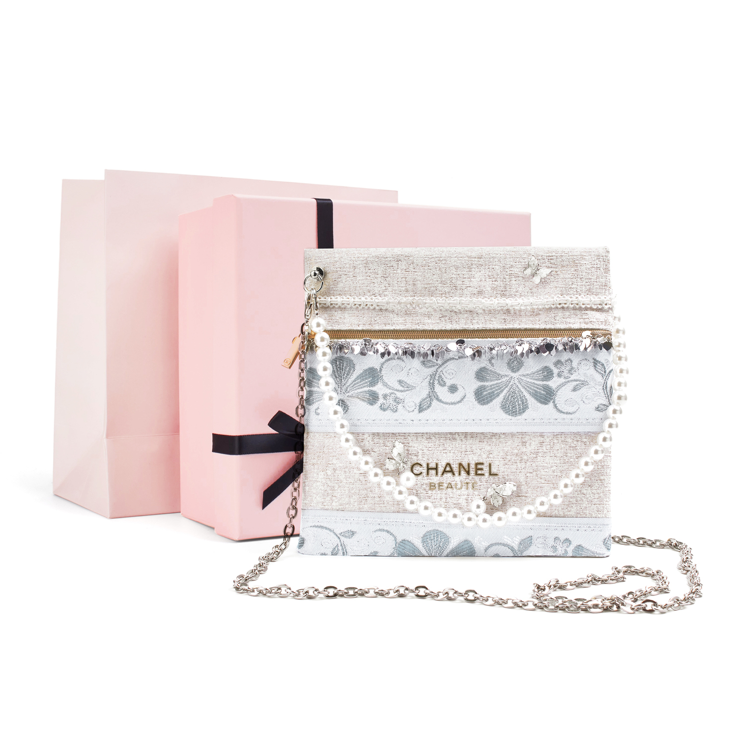 CHANEL Макияжная сумка на заказ маленькая цветочная аква звездное небо белый конверт для поездок через плечо
CHANEL Макияжная сумка на заказ маленькая цветочная аква звездное небо белый конверт для поездок через плечо