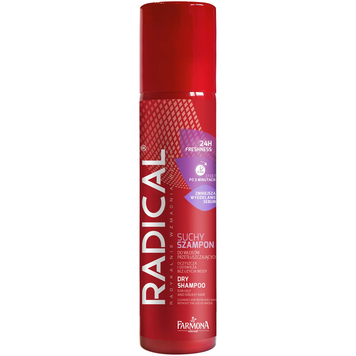 Radical сухой шампунь для жирных волос, 180 мл
Radical сухой шампунь для жирных волос, 180 мл
