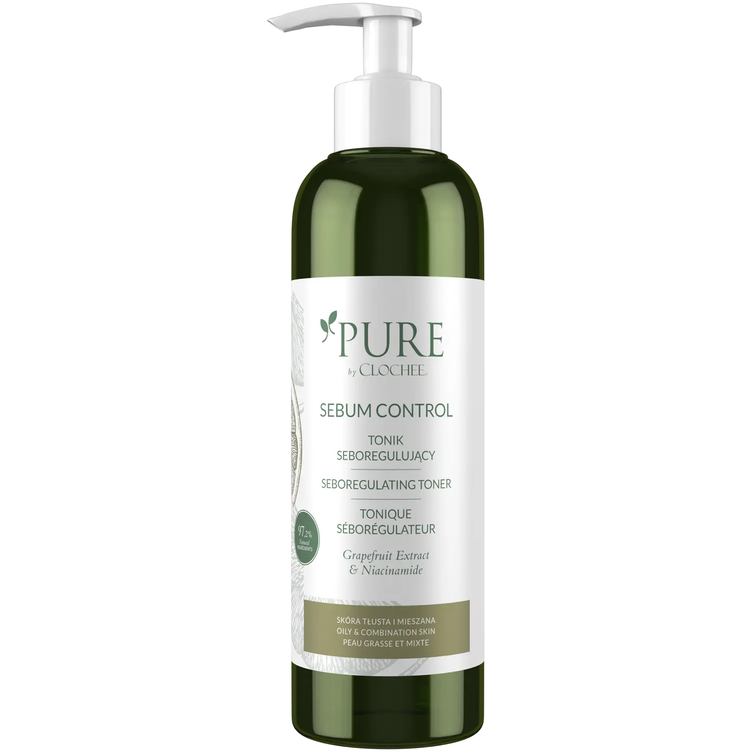Pure By Clochee Sebum Control тоник для лица себорегулирующий, 200 мл
Pure By Clochee Sebum Control тоник для лица себорегулирующий, 200 мл