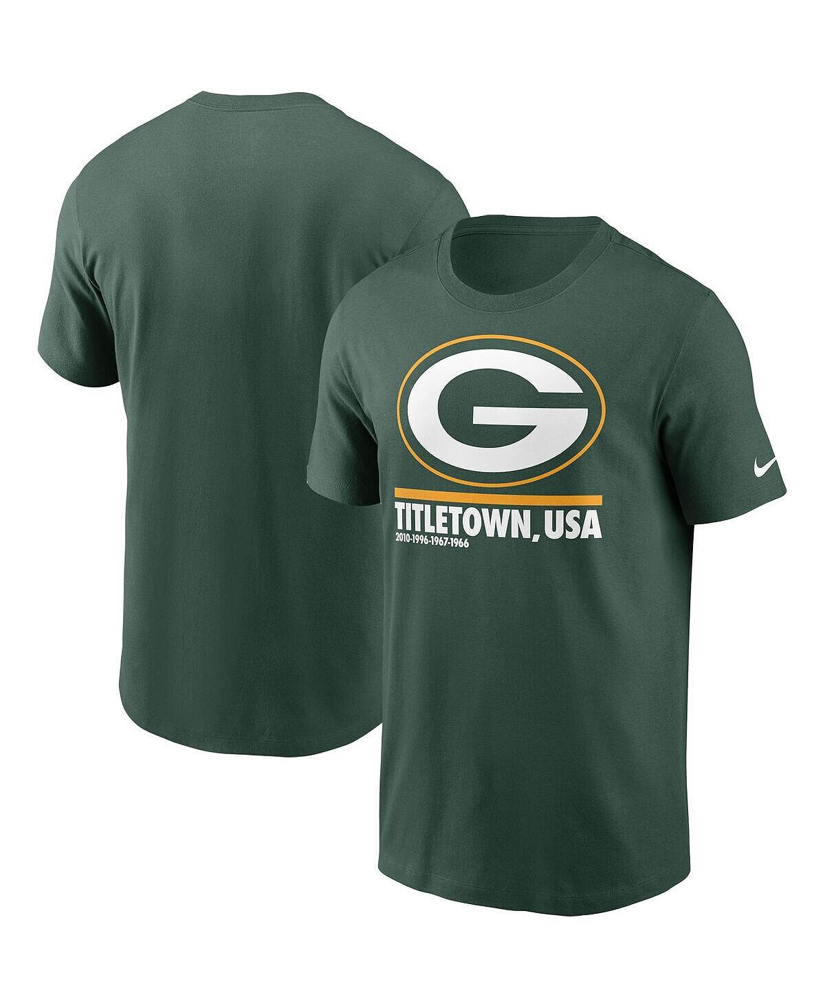 Мужская футболка green green bay packers hometown collection title town Nike, зеленый
Мужская футболка green green bay packers hometown collection title town Nike, зеленый