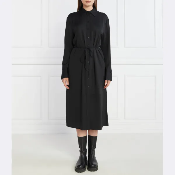 Платье-Рубашка с поясом из переработанного материала CDC Calvin Klein, черный
Платье-Рубашка с поясом из переработанного материала CDC Calvin Klein, черный