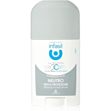 Дезодорант безалкогольный нейтральный тройная защита 40мл Infasil
Дезодорант безалкогольный нейтральный тройная защита 40мл Infasil