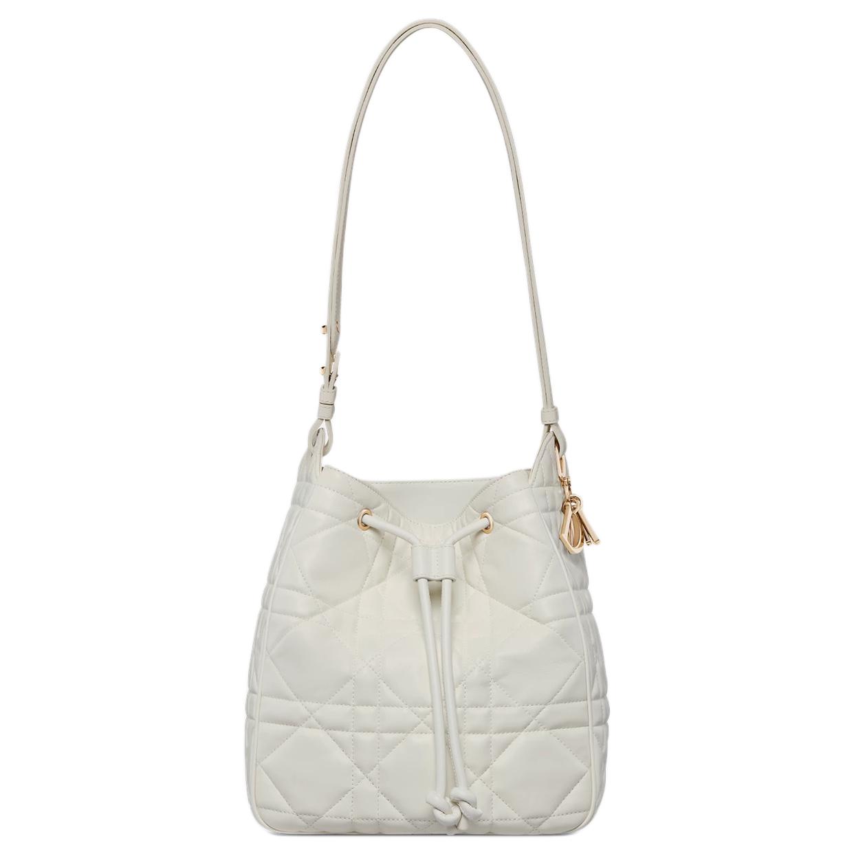 DIOR Дамская кожаная сумка через плечо среднего размера слоновая кость
DIOR Дамская кожаная сумка через плечо среднего размера слоновая кость