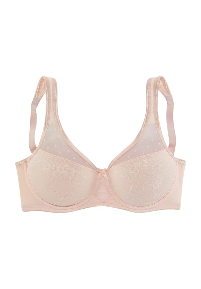 Минимизирующий бюстгальтер Nuance на косточках с кружевными деталями Lascana, цвет 9402 powder
Минимизирующий бюстгальтер Nuance на косточках с кружевными деталями Lascana, цвет 9402 powder