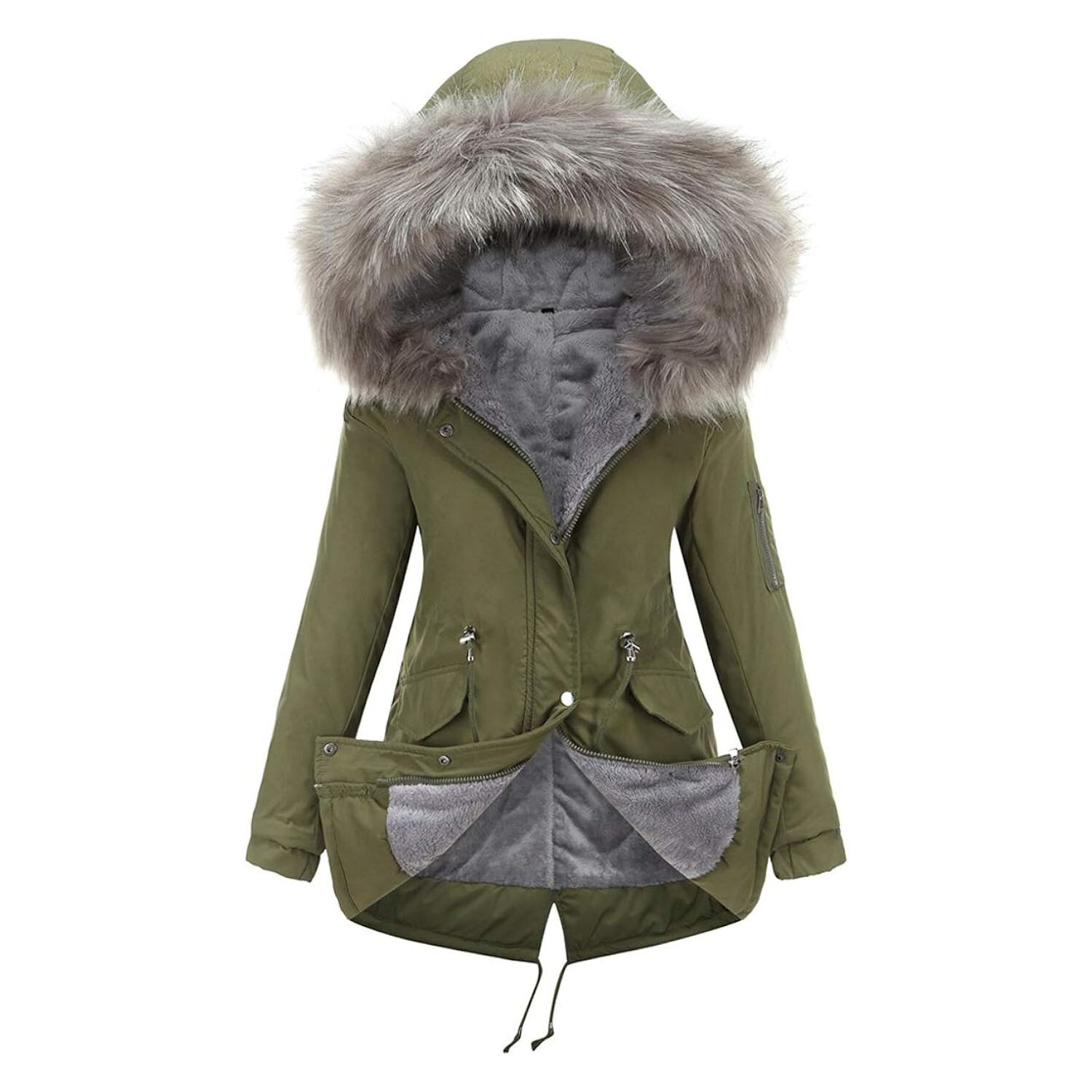 Парка Chouyatou Women's Winter Sherpa Lined Faux Fur Safari, зеленый
Парка Chouyatou Women's Winter Sherpa Lined Faux Fur Safari, зеленый