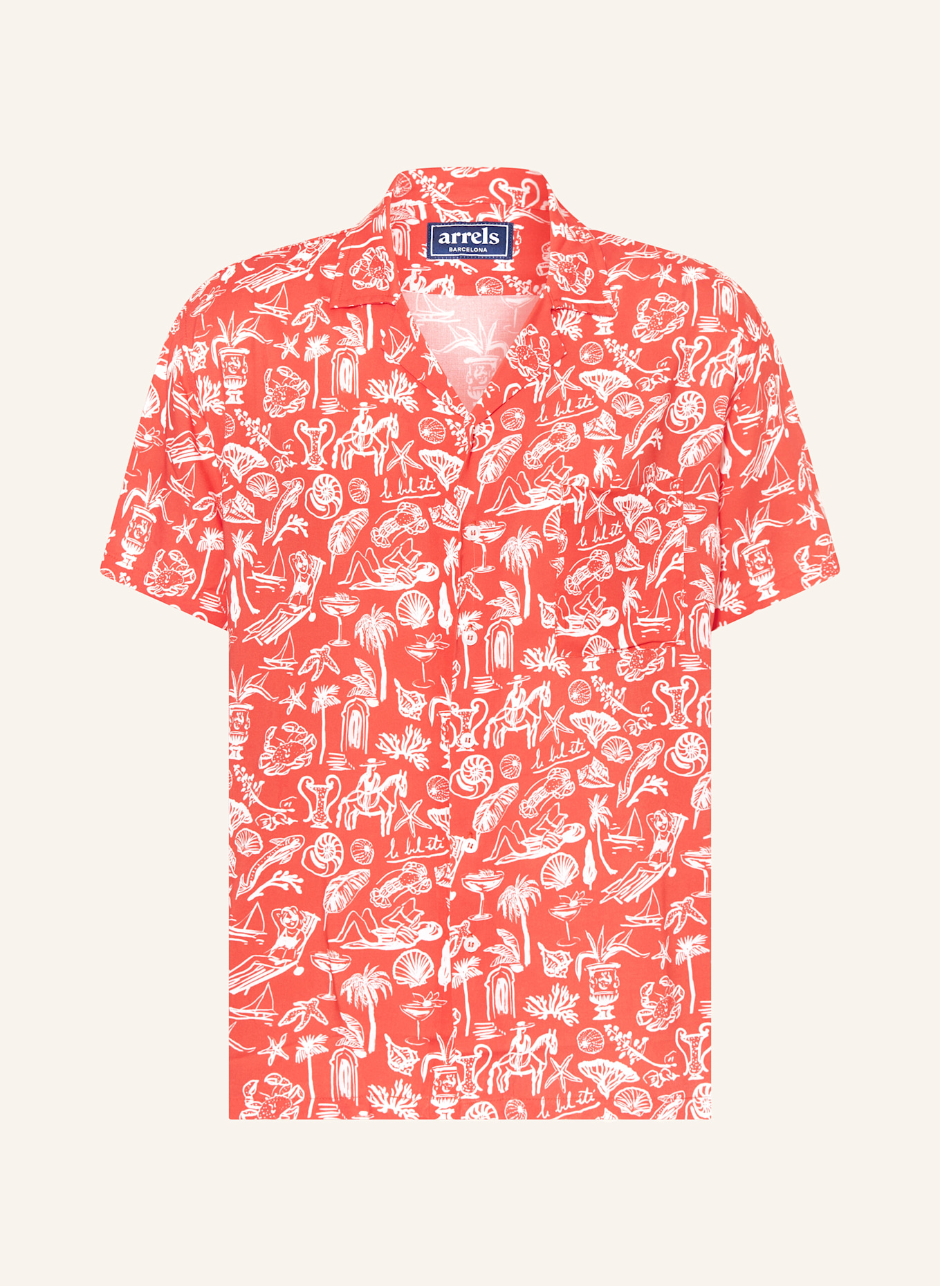 Рубашка Resort, удобная посадка Arrels Barcelona, красный
Рубашка Resort, удобная посадка Arrels Barcelona, красный