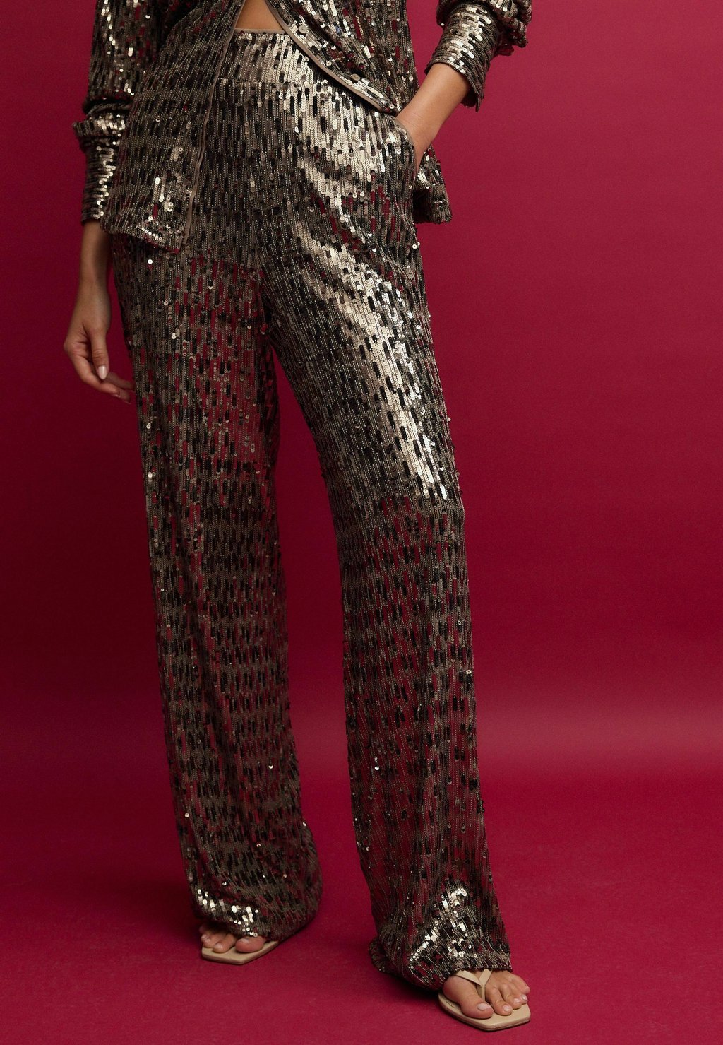 Брюки WIDE LEG SEQUIN Next, золотой 
Брюки WIDE LEG SEQUIN Next, золотой