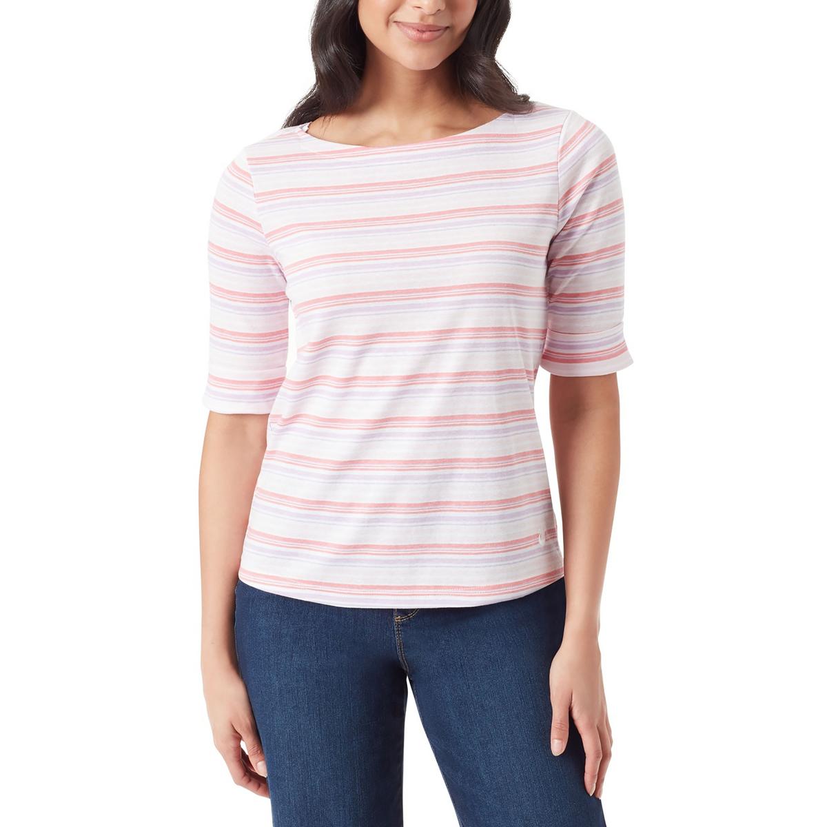 Женский однотонный хлопковый пуловер-топ Gloria Vanderbilt, цвет pink dogwood greetings stripe
Женский однотонный хлопковый пуловер-топ Gloria Vanderbilt, цвет pink dogwood greetings stripe