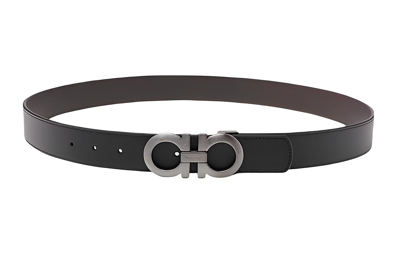 Кожаный ремень Gancini Ferragamo, черный
Кожаный ремень Gancini Ferragamo, черный