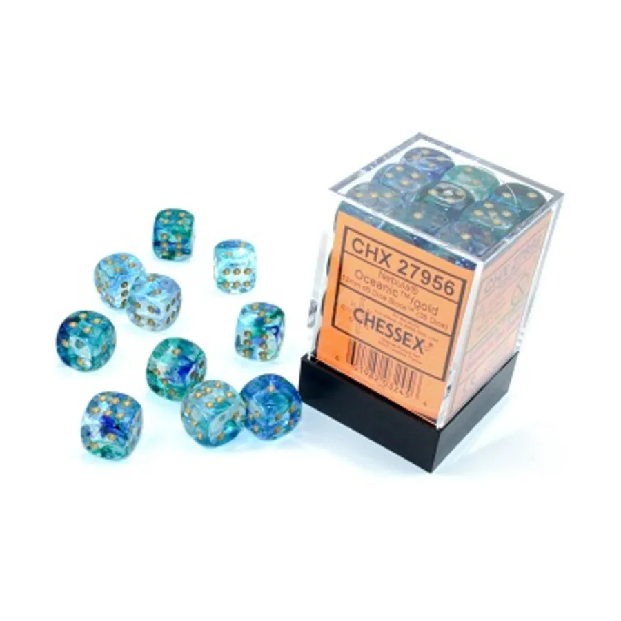 d6 12 мм Oceanic с золотом (36), Dice - Nebula (Chessex)
d6 12 мм Oceanic с золотом (36), Dice - Nebula (Chessex)