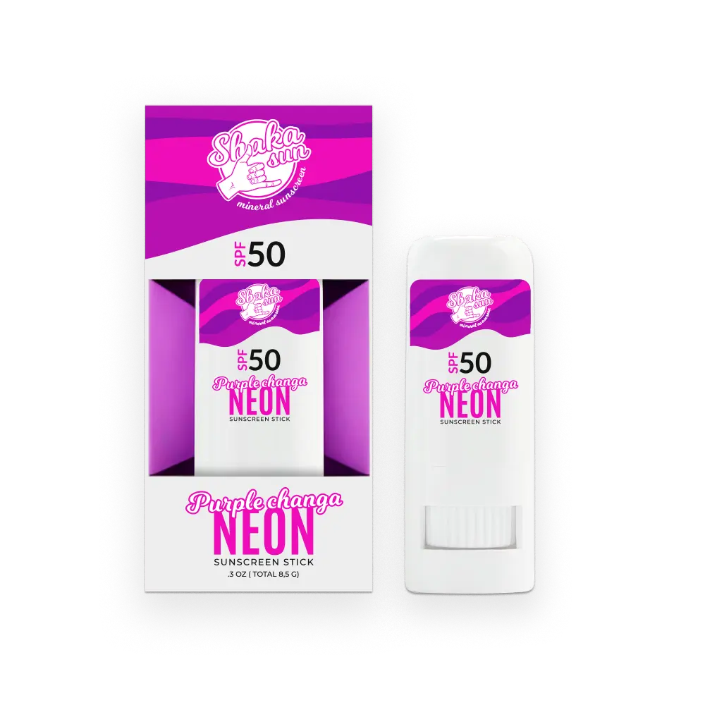 Shaka Sun Purple Changa солнцезащитный стик SPF50+ на основе цинкового фиолетового, 8,5 г
Shaka Sun Purple Changa солнцезащитный стик SPF50+ на основе цинкового фиолетового, 8,5 г