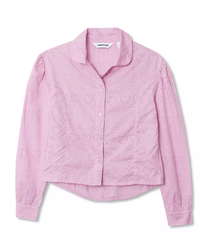 Детская блузка с длинными рукавами и вышивкой в виде сердечек Lands' End
Детская блузка с длинными рукавами и вышивкой в виде сердечек Lands' End