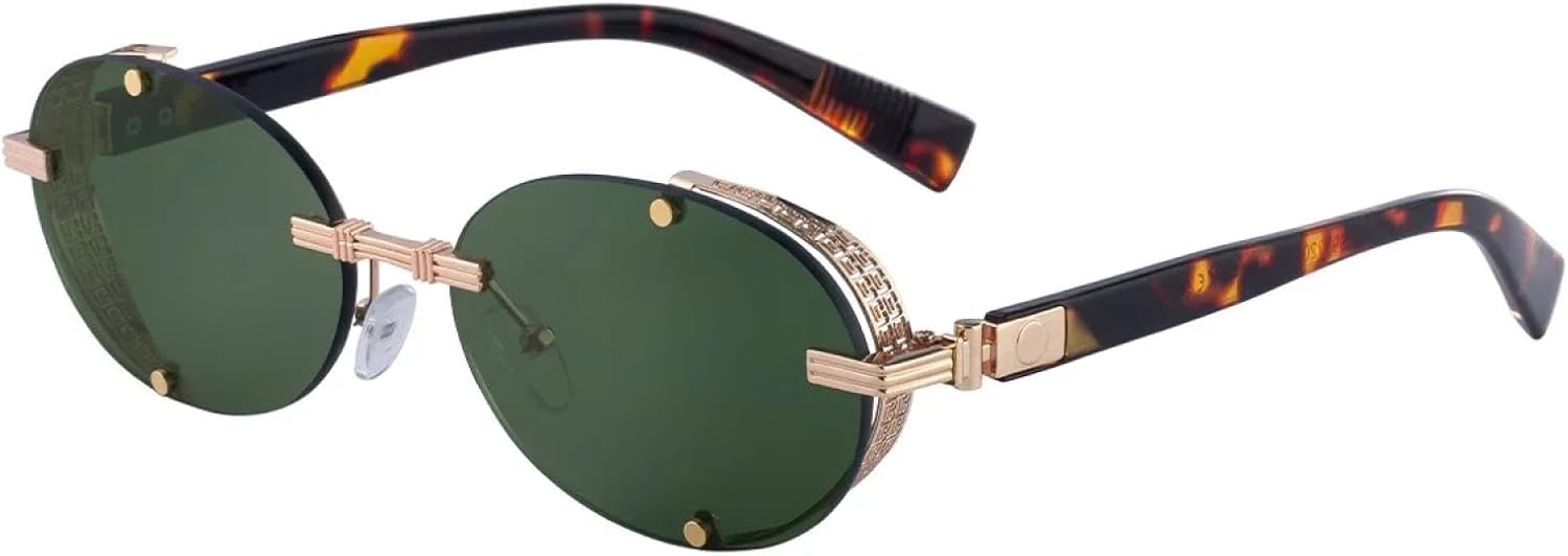 Солнцезащитные очки с защитой от УФ-излучения UV400 | Стиль стимпанк, овальные, металлические | Для женщин и мужчин, для занятий спортом на открытом воздухе и вождения DSVIGF, G15
Солнцезащитные очки с защитой от УФ-излучения UV400 | Стиль стимпанк, овальные, металлические | Для женщин и мужчин, для занятий спортом на открытом воздухе и вождения DSVIGF, G15