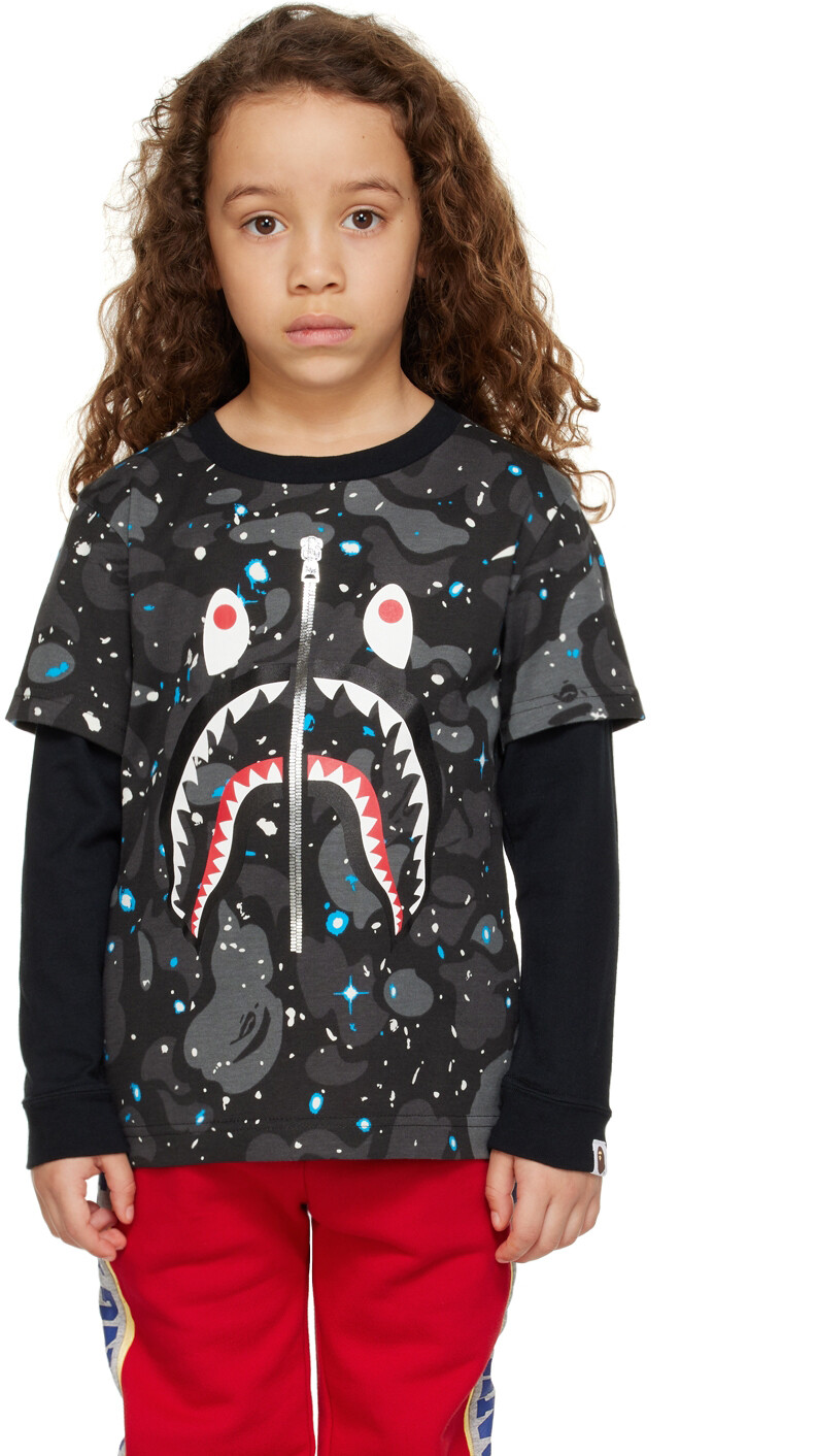 Детская черная футболка с длинным рукавом Space Camo Shark с длинными рукавами BAPE, Черный, Детская черная футболка с длинным рукавом Space Camo Shark с длинными рукавами BAPE
Детская черная футболка с длинным рукавом Space Camo Shark с длинными рукавами BAPE, Черный, Детская черная футболка с длинным рукавом Space Camo Shark с длинными рукавами BAPE