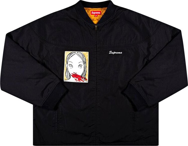 Куртка Supreme Mug Shot Crew Jacket 'Black', черный 
Куртка Supreme Mug Shot Crew Jacket 'Black', черный